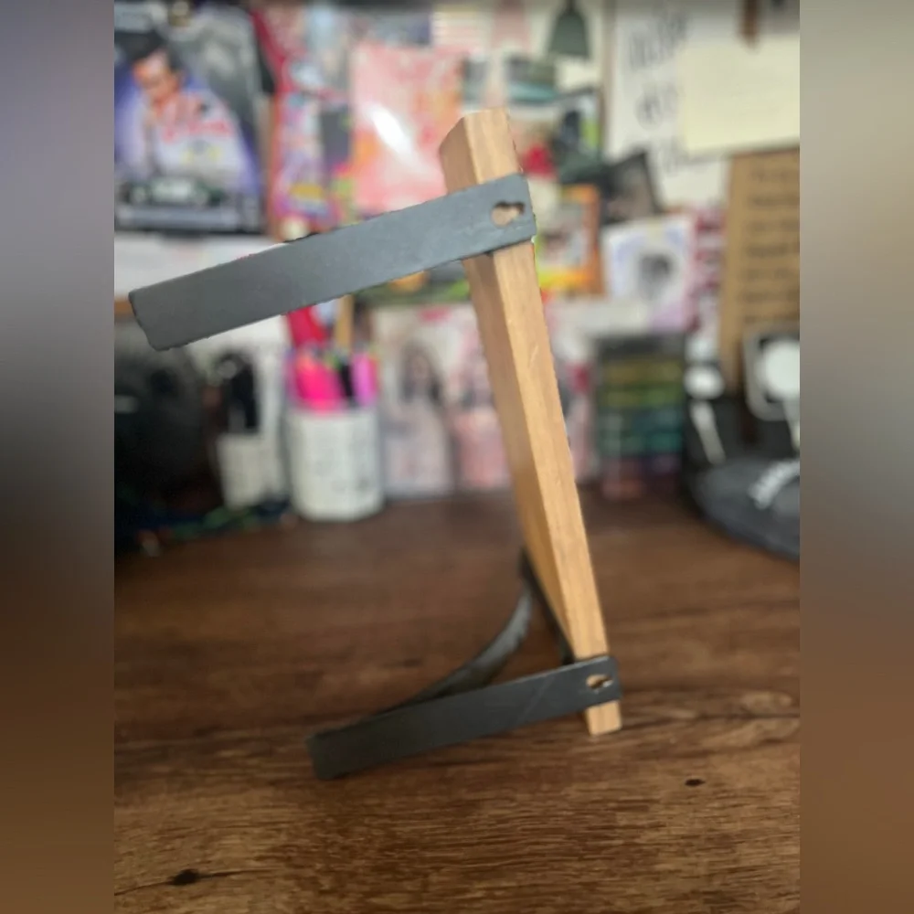 Small Rustic Wood and Metal Shelf